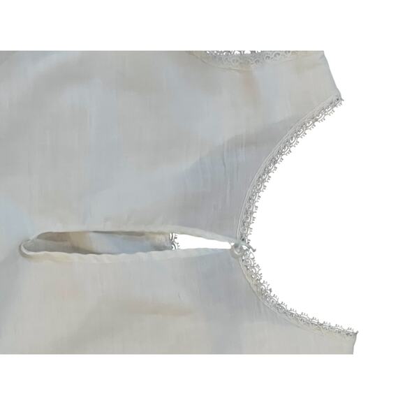 Vintage Lace Nylon Slip Girl Dress White Tank Style - Picture 4 of 4